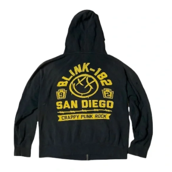 Black Logo Zip Hoodie - Band Graphic Men Sweater - Picture 2 of 3
